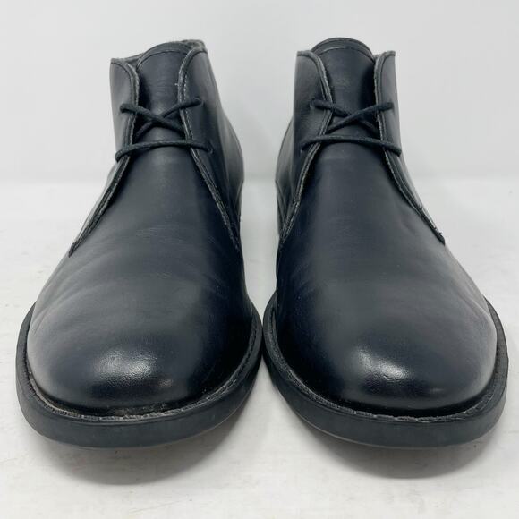 Stefano Rossi Black Leather Chukka Dress Boots Mens Size 8H